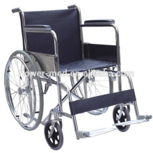 Hot Sale Wheel chair ! Standard simple manual wheel chair Shanghai wheel chair with fixed armrest fixed footrest